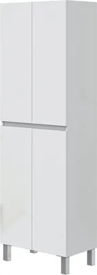 Produktbild von Hochschrank >DESTAL< 4 Türen, 4 Böden, in Weiß glänzend - 60x182x35 (BxHxT)