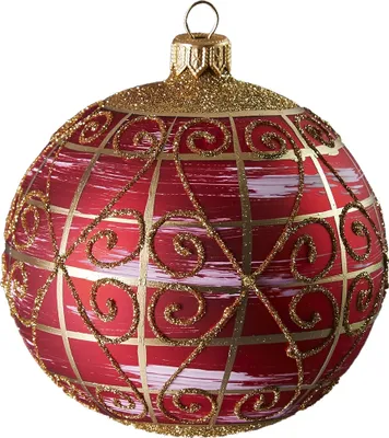 Produktbild von Weihnachtskugel rot matt, Dekor