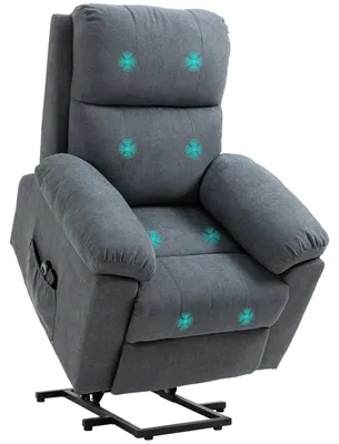 Produktbild von HOMCOM Sessel mit Aufstehhilfe, Relaxsessel, Massagesessel mit Seitentasche
