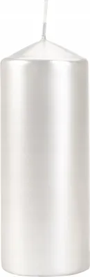 Image de BISPOL bougie cylindrique Aura 48H 15CM SW60/150 BLANC PERLE