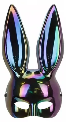 Produktbild von Maske "Kaninchen", schwarz, schimmernd, Marke: PartyDeco