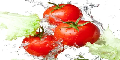 Produktbild von Tulup Glas-Bild -140x70- Wandkunst Dekorative Wand für Küche & Wohnzimmer - Essen & Getränke - Tomaten Salat - Rot