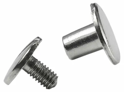 200 Metall Schraubnieten abgeschrägt, silbern 10x4x7-9mm