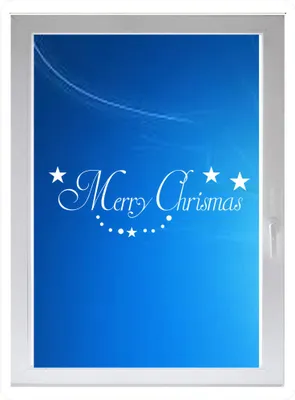 Produktbild von INDIGOS UG - Merry CHRISTMAS - Farbe: weiss - 116x41 cm - Sichtschutzfolie - Fensterfolie - Glasdekorfolie - für die Küche, Merry CHRISTMAS ans Fenster