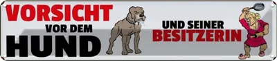Produktbild von vianmo Blechschild 10x46 cm vor dem Hund und seine Tier Haustier