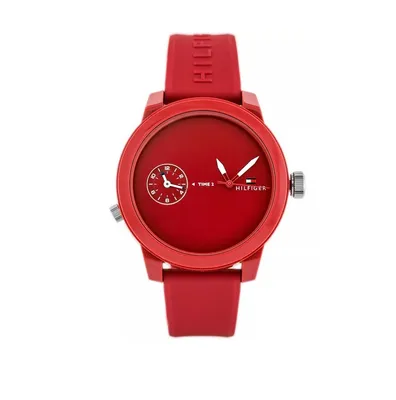 Produktbild von TOMMY HILFIGER Herrenuhr Armbanduhr In Rot 3ATM 1791323