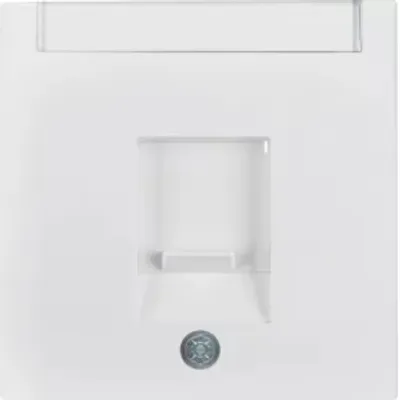 Produktbild von Berker Zentralstück 1fach mit Staubschutzschieber S.1/B.3/B.7, polarweißweiß glänzend, Weiß, Thermoplast, konventionell, Berker, Glänzend, S.1/B.3/B.7
