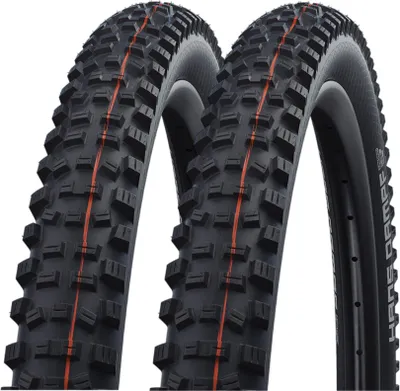 Produktbild von 2 x Faltreifen Schwalbe Hans Dampf Addix Soft Evolution Line Schwarz 60-559 (26 x 2,35) inkl. maxxi4you Reifenheber