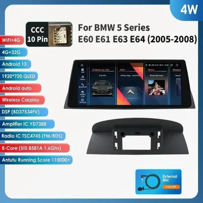 Obrázek produktu pro Autorádio - Auto rádio - Multimediální přehrávač - 2-DIN rádio - Autorádio s Androidem - 10,25palcový QLED dotykový displej
