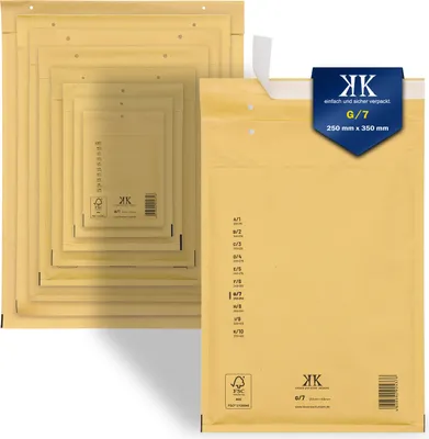 Produktbild von 3000 Luftpolster-Versandtaschen G7 G/7 250x350mm (Außenmaß) Braun