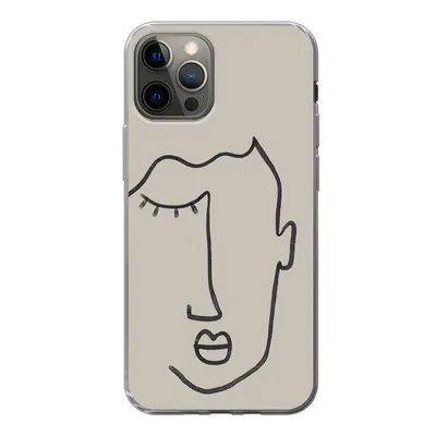 Produktbild von MuchoWow® Handyhülle Schutzhülle Hülle für iPhone 13 Pro Auge - Abstrakt - Strichzeichnung Silikon Softcase Handy Hülle - Handy-Tasche
