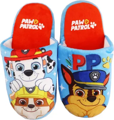 Produktbild von Paw Patrol Chase Rubble Kinder Jungen Hausschuhe Slipper Schlüpfschuhe – Bunt / 28/29