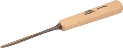 Obrázok produktu pre STUBAI Dláto série 52 - Tvar 6 | Rovné dláto - 3 mm, s drevenou rukoväťou, na figurálnu prácu, na presné opracovanie dreva, vysokokvalitný nástroj pre stolárov a tesárov