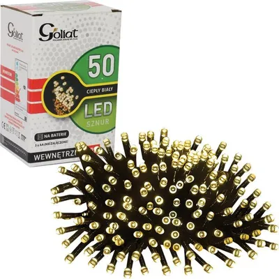 Produktbild von Weihnachtsbaumbeleuchtung, 50 LEDs, warmweißes Licht, batteriebetrieben