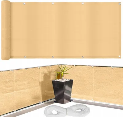 Productafbeelding van Beige balkonoverkapping, 6 x 0,9 meter