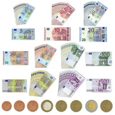 Imagen del producto de Juego de 180 piezas de dinero de juguete para niños