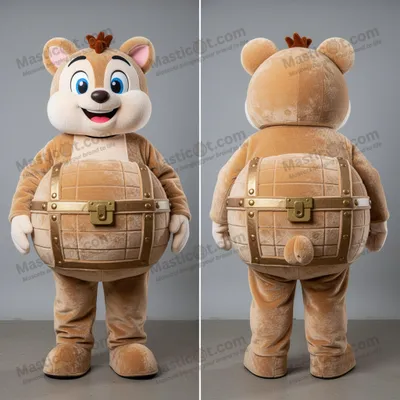 Image de Coffre MASTICOT au Trésor Gonflable en Peluche Style Dessin Animé