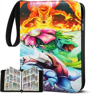 Produktbild von Sammelalbum für Pokemon Karten, 50 Seiten 900 Taschen Sammelkarten Album, Tragbar Wasserdicht PolyurethanKarten Halter Heft Ordner Buch, Sammelkartenalben