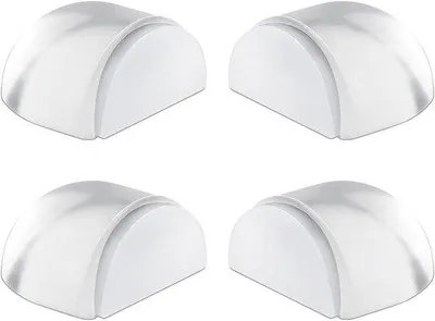 Zdjęcie produktu dla Płytka ochronna 39 x 41 x 20 mm – zestaw 4 sztuk, przezroczysta, samoprzylepna, do ochrony ścian i mebli