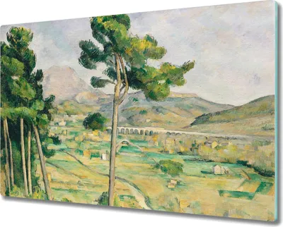 Produktbild von Coloray Hackbrett Küchenbrett Kochplattenabdeckung Schneidebrett Herdabdeckplatte 80x52 cm - Berglandschaft Blick