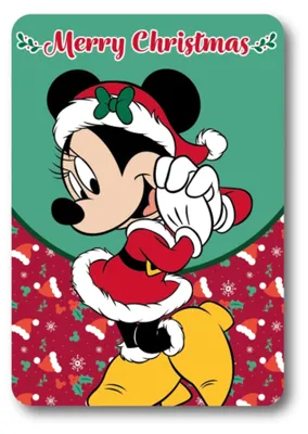 Zdjęcie produktu dla Koc polarowy Disney Minnie Merry Moments 100 x 140 cm