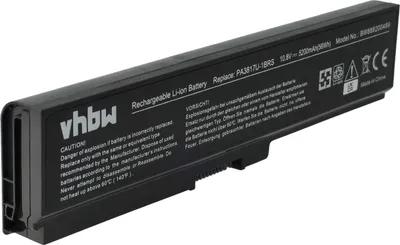 Produktbild von vhbw Akku Ersatz für Toshiba PA3817U-1BRS, PA3817U-1BAS für Notebook (5200 mAh, 10,8 V, Li-Polymer)