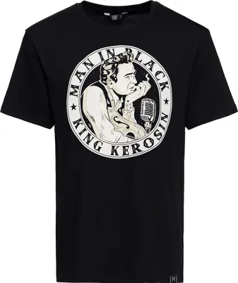 Produktbild von KING KEROSIN T-Shirt Mit Frontprint Man In Black Schwarz S