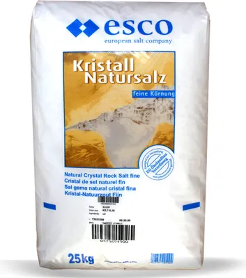 Produktbild von Esco Kristall Natursalz feine Körnung -Qualiät 25 kg