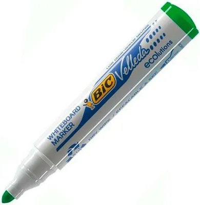 Obrázok produktu pre BIC Whiteboard Velleda ECOlutions 1701, 12 kusov, Zelená, Polyvinylchlorid (PVC), 1,5 mm