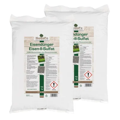 Produktbild von HaGaFe granulierter Eisendünger, TURBO Moosverdränger, Rasendünger, Dünger gegen Moos im Rasen 2x10kg