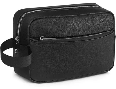 Produktbild von Kulturbeutel Reise Kosmetiktasche Waschtasche mit Tragegriff 24x14x7cm Schwarz