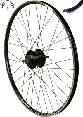 Produktbild von REDONDO 26 Zoll Hinterrad Hohlkammer Felge Schwarz Shimano Nexus 8
