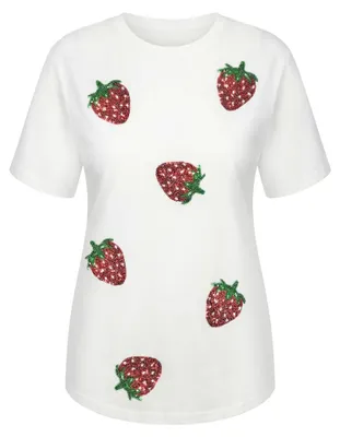 Zdjęcie produktu dla T-shirt damski TAREEN, kolor biały, rozmiar S