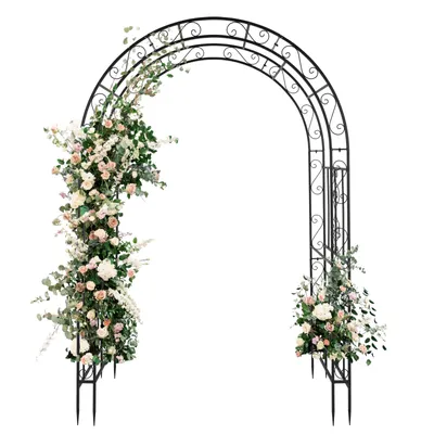 Zdjęcie produktu dla FCH Metalowa łukowa konstrukcja do roślin pnących, 134,5 x 58,5 x 213 cm, stabilna konstrukcja do roślin pnących