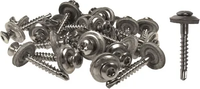 Produktbild von Spenglerschrauben mit Bohrspitze 4,5x25 mm - 50 St. mit 15mm Dichtscheibe  Torx  Edelstahl A2