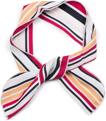 Produktbild von styleBREAKER Damen Multifunktionstuch schmal mit Streifen Muster, Haarband, Tuch, Halstuch, Schleife, Taschenband 04026024