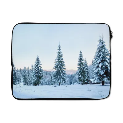 Produktbild von MuchoWow® Laptop Hülle 15 Zoll Winter - Schnee - Bäume Laptoptasche - Laptoptasche - Sleeve - Rundum-Schutz