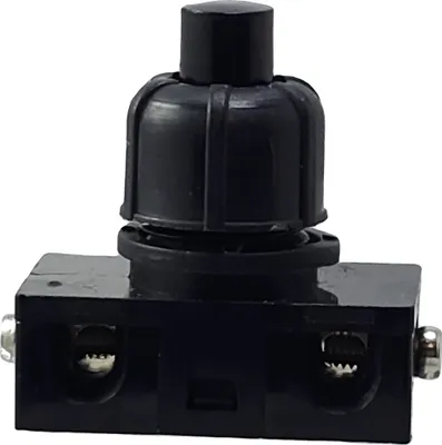 Produktbild von Einbau Druckschalter mit Schraubkontakten für Lampen und Geräte 250V 2A schwarz