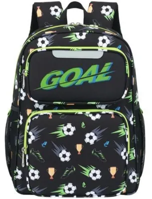 Produktbild von Schulrucksack Jungen 23L Schwarz Fußball 8-10 Jahre 3-5 Klasse 360° Sichtbarkeit Isolierte Vordertasche Ergonomisch