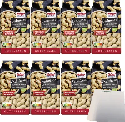 Produktbild von Hofgut Erdnüsse in Schale VPE (8x500g Beutel) + usy Block