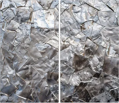 Produktbild von Spritzschutz Herdabdeckplatte Schneidebrett aus Glas Metallisches Mosaik 2-Teilig (60x52cm)