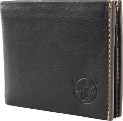 Productafbeelding van CHIEMSEE Leer portemonnee Malawi Wallet With Flap Black zwart