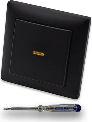 Produktbild von BUSCH JÄGER Taster PERMANENT beleuchtet 2020 USGL BBBlack Wippe - Schwarz MATT