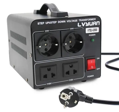 Imagen del producto de Convertidor de voltaje de 2000 VA - de 220 V a 110 V - con una potencia de 2000 W