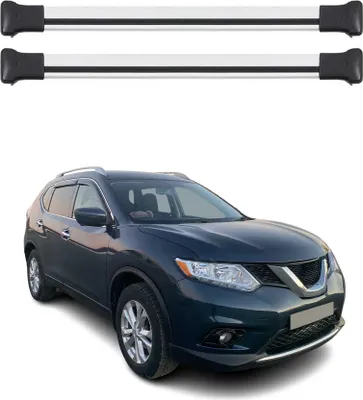 Image de Barres de toit transversales pour Nissan X-Trail 2013-2021 Aluminium Gris