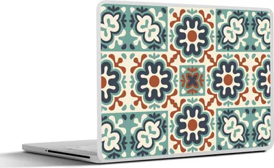 Produktbild von MuchoWow® Laptop Aufkleber Sticker Cover Blume - Ornament - Muster 30x21 cm - Sticker für Laptop - Selbstklebend