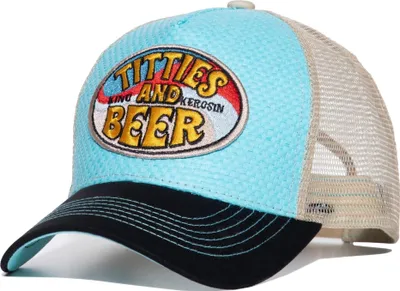 Produktbild von King Kerosin Trucker Cap «Titties And Beer» türkis