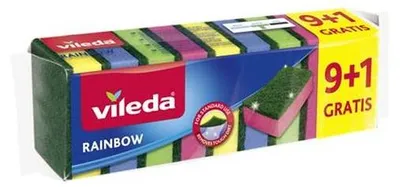 Obrázok produktu pre Špongia, 9+1 ks, VILEDA "Rainbow"