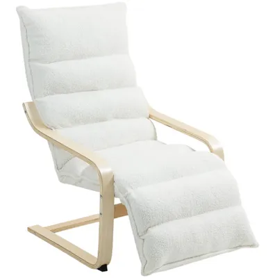 Produktbild von Lounge-Sessel,Polstersessel, verstellbare Fußstütze Stühle, Weiß