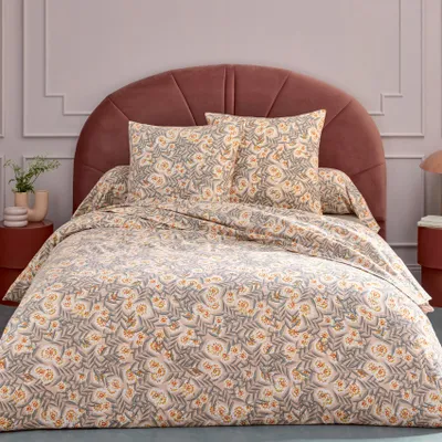 Produktbild von Bettwäsche aus Flanell mit Laub, Bezug und Kissenbezug